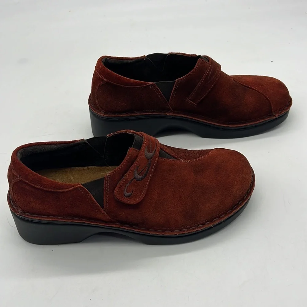 Naot Rust Colored Suede Loafers size 38